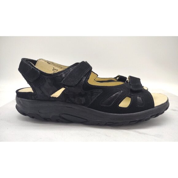 Waldlaufer Luftpolster Weite H Black Adjustable Sandals Womens US Sz 9.5 GR/7.5 - Picture 1 of 12
